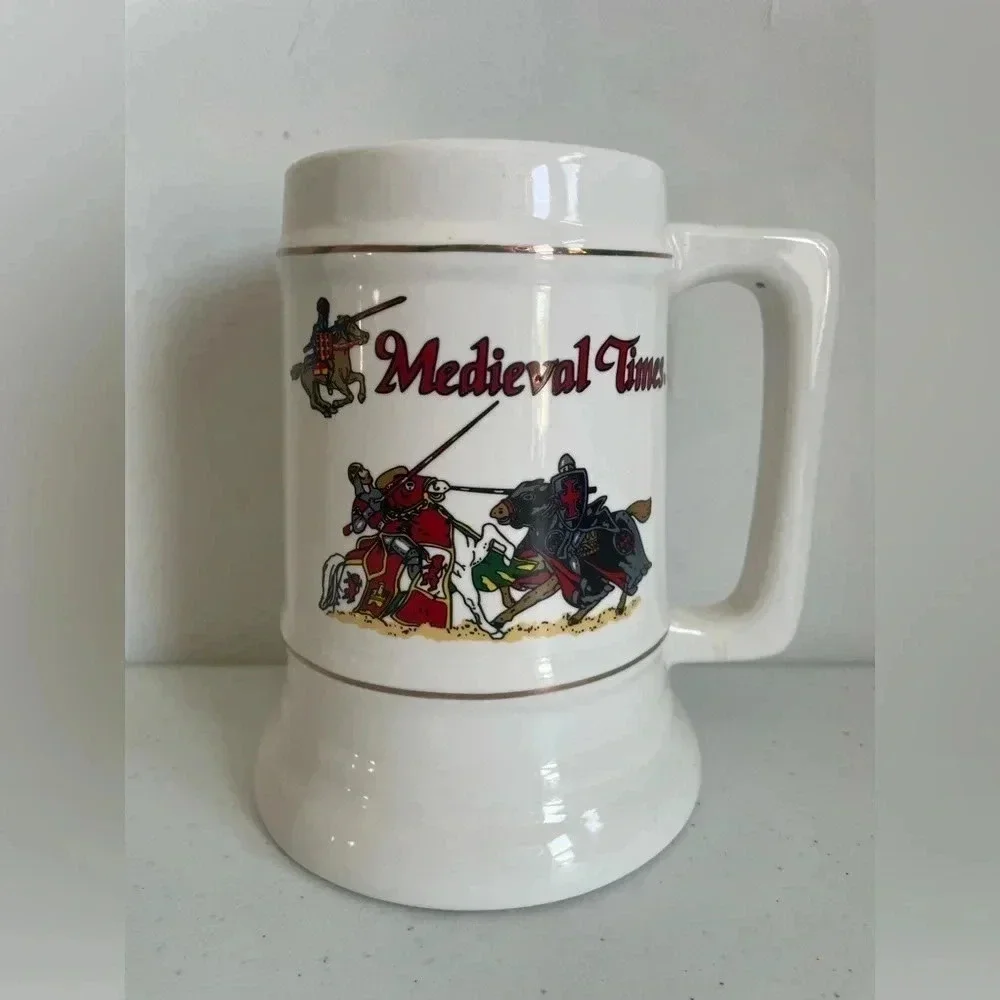 Medieval Times Dinner & Tournament Beer‎ Stein Mug Renaissance Jousting Knights